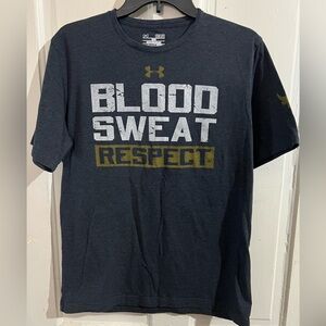 Under Armour Project Rock Blood Sweat Respect T-shirt Size Medium Dark Gray